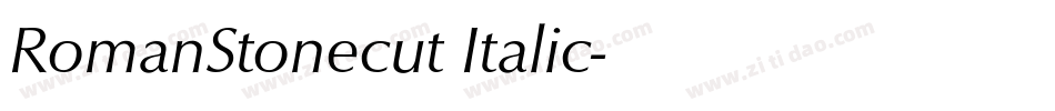 RomanStonecut Italic字体转换